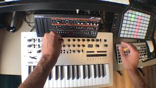 Stranger Things Theme Live Cover with Korg Minilogue, Roland JP08, Ableton Push