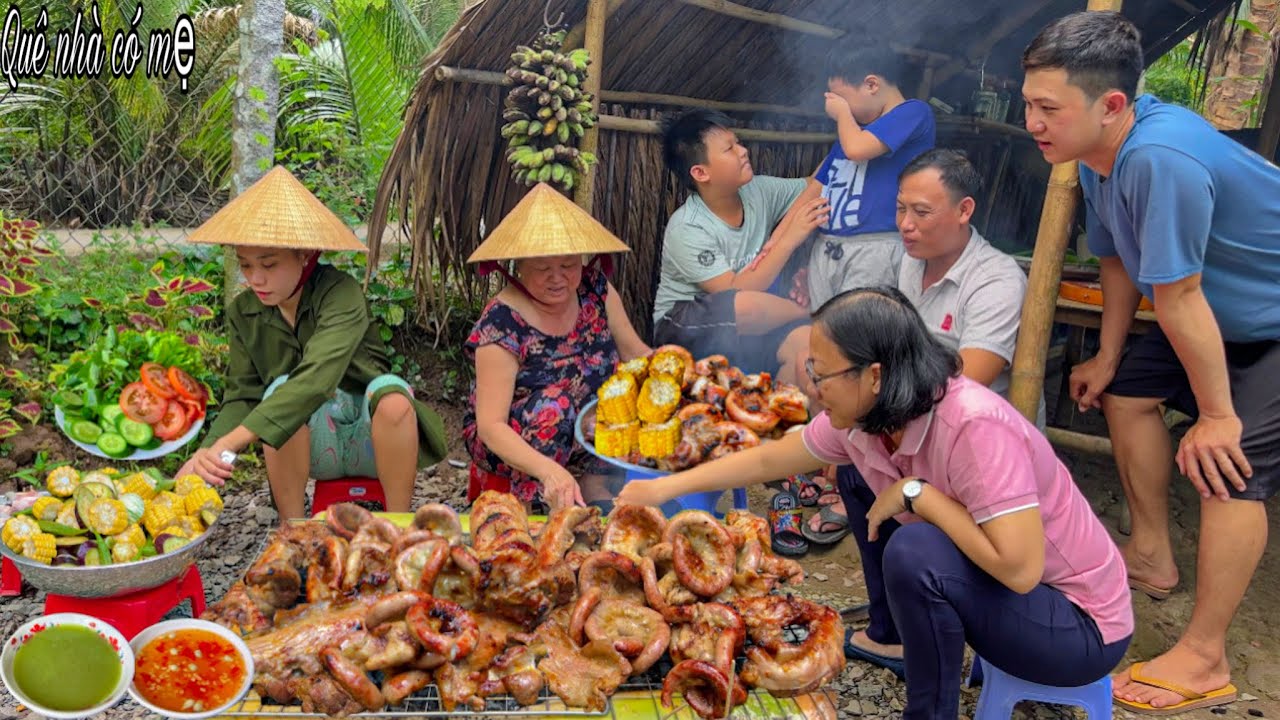 Lòng Heo Nướng, Phèo Non | Nhà Hàng Miệt Vườn Của Mẹ Rộn Ràng Đông Vui ...