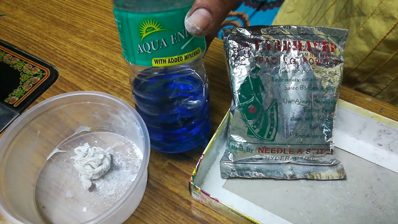 How to mix tracing powder with kerosene?/How to trace a design in cloth?/best tracing method