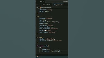 Smoke effect on text using HTML and CSS #shorts