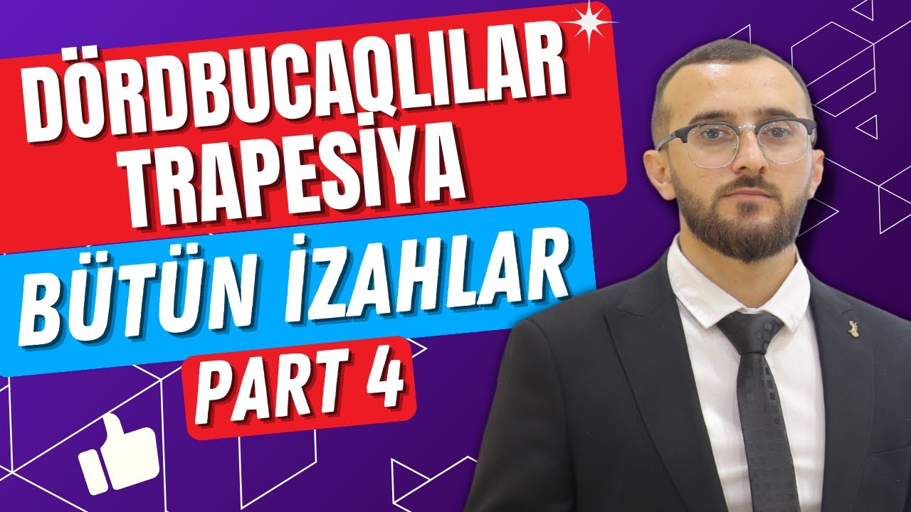 Dördbucaqlılar Trapesiya bütün izahlar Qızıl qaydalar #buraxilisimtahani #blok #dim