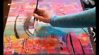Pop Art Portrait | Abstract Painting Demo | Timelapse