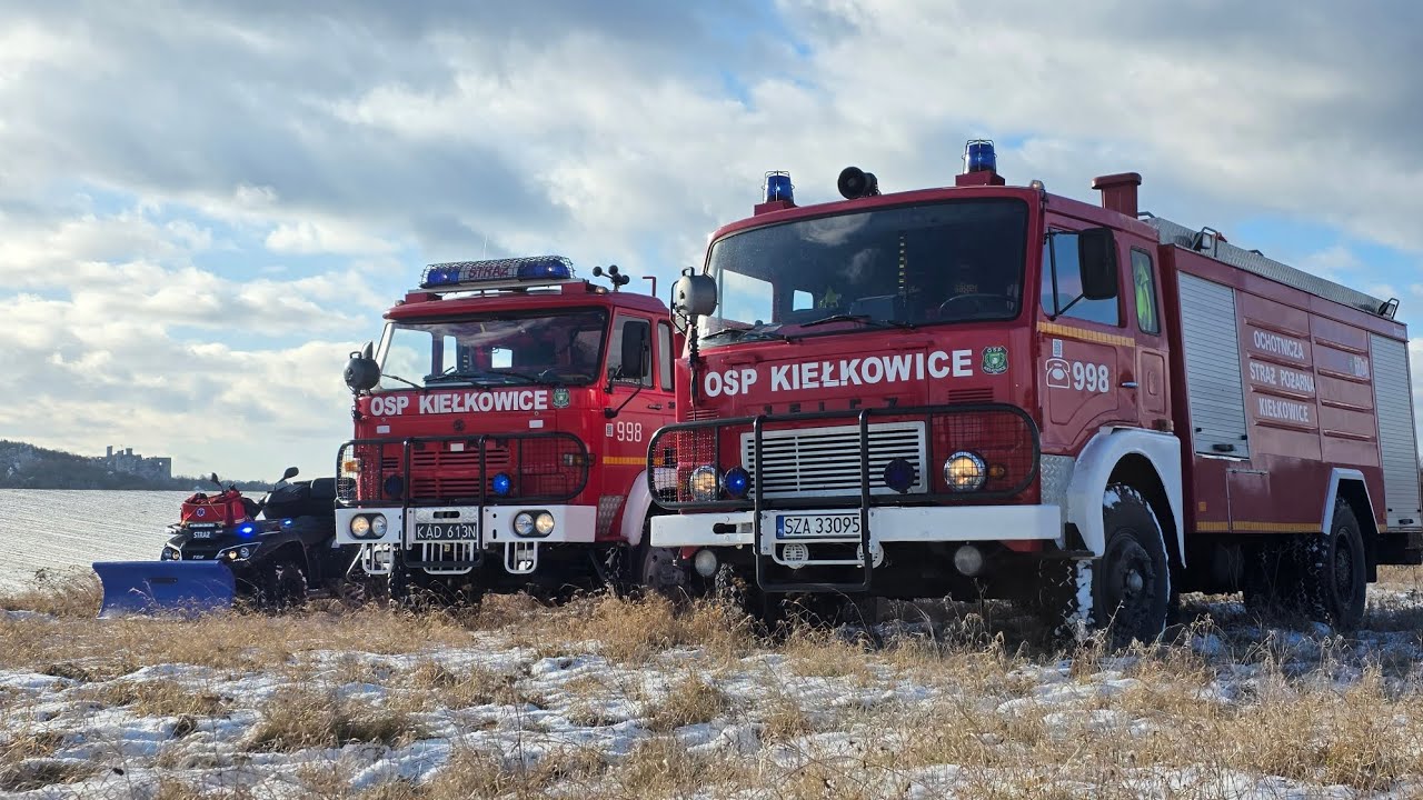 OSP Kiełkowice - prezentacja wyposażenia bojowego + przejazd alarmowy