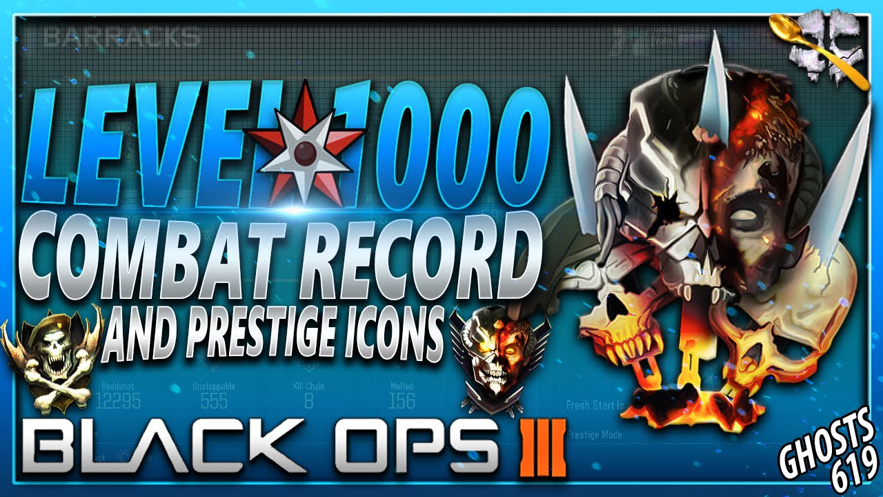 Black Ops 3: Level 1,000 Combat Record and Prestige Icons!