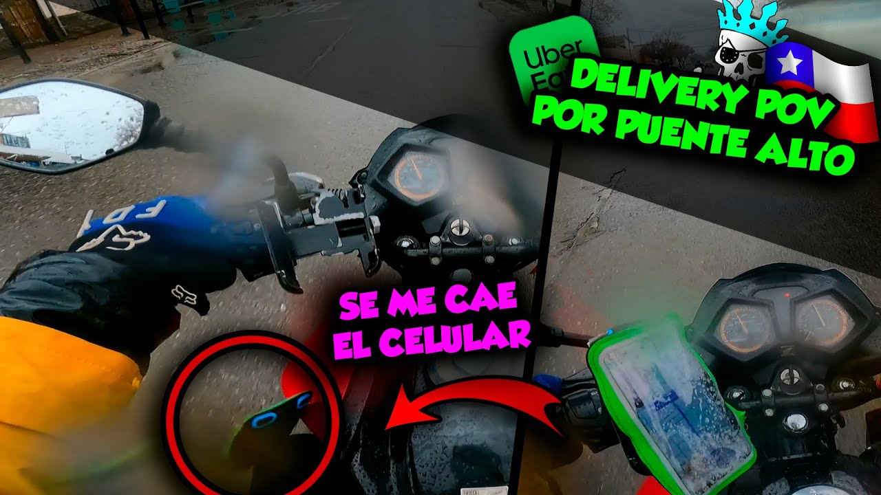 [ CUANTO SE GANA $ 🤑  ] SALGO A REPARTIR CON LLUVIA POR PUENTE ALTO  - Delivery Pov Chile
