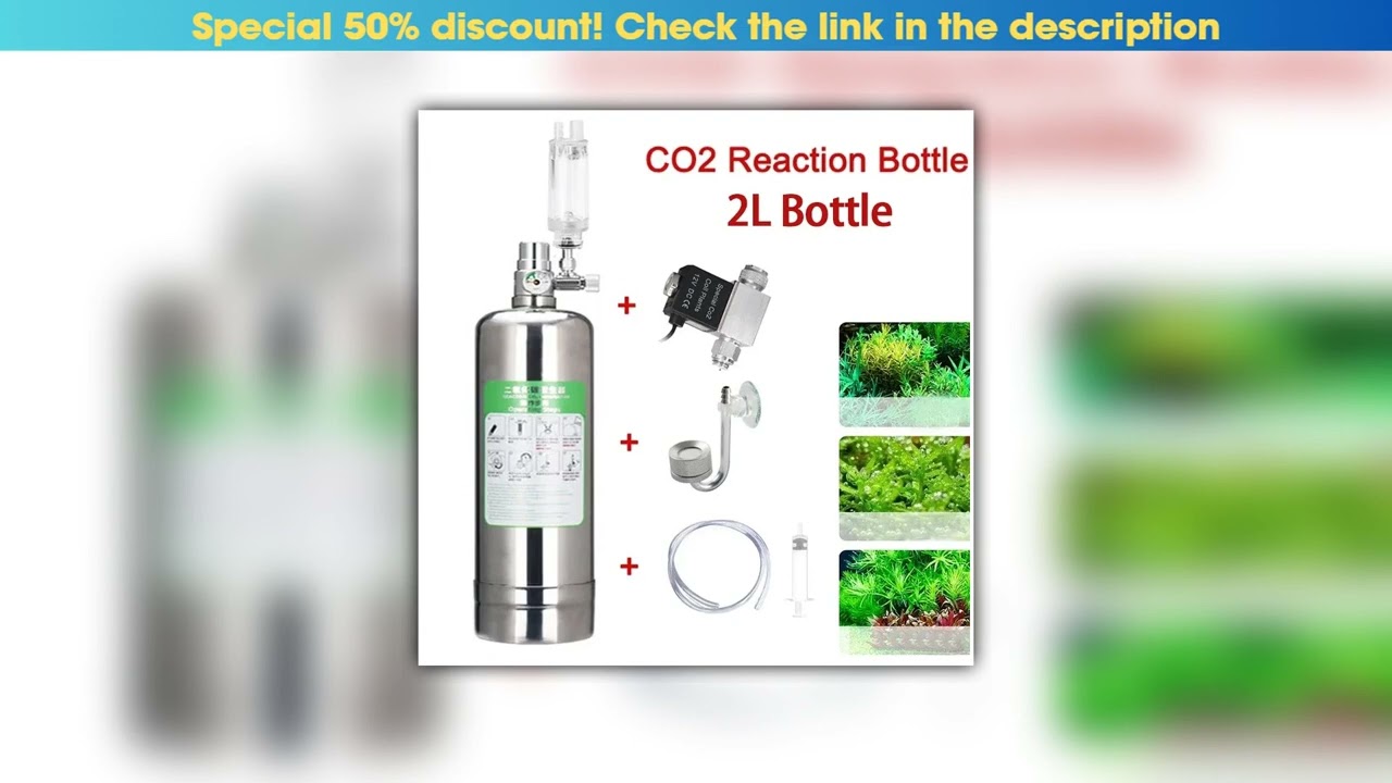 Exclusive CO2 Generator System 2L Aquarium Solenoid Valve CO2 Cylinder Generator System Reactor Kit