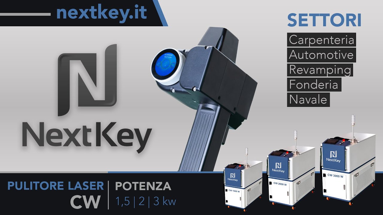 Pulitore laser portatile CW fino a 3kw | NextKey srl