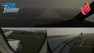 MSFS 2020 - Fenix A320 | Rain shower during landing in Zurich.