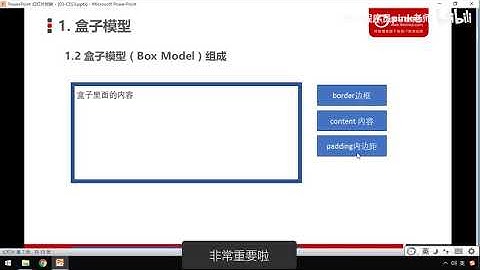 黑马Pink前端HTML+CSS教程：P138   10 盒子模型组成部分