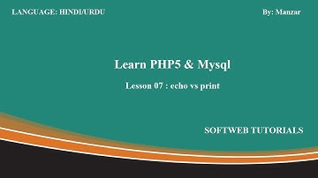 echo vs print in PHP | PHP tutorial in hindi