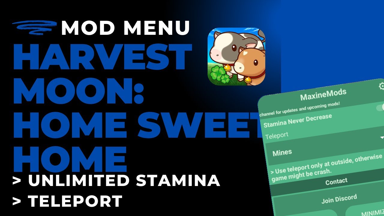 Harvest Moon Home Sweet Home MOD Menu APK YouTube