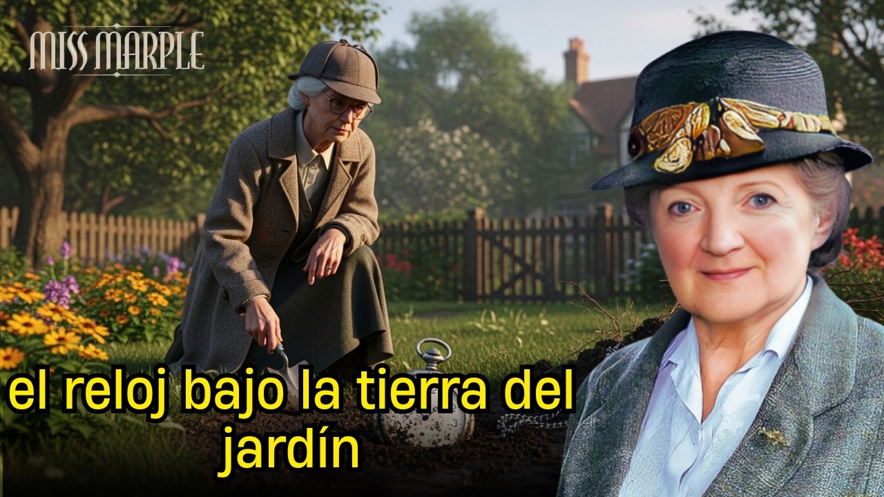 La señorita Marple y el reloj bajo la tierra del jardín