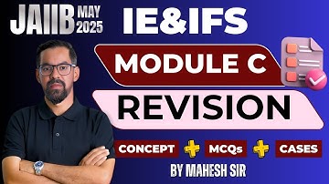 JAIIB IE&IFS Module C Marathon 2025 : IE&IFS Module C Indian Financial Architecture | JAIIB 2025