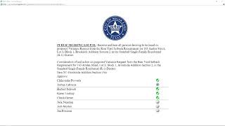 Sugar Land Zoning Board of Adjustments 4/15/20