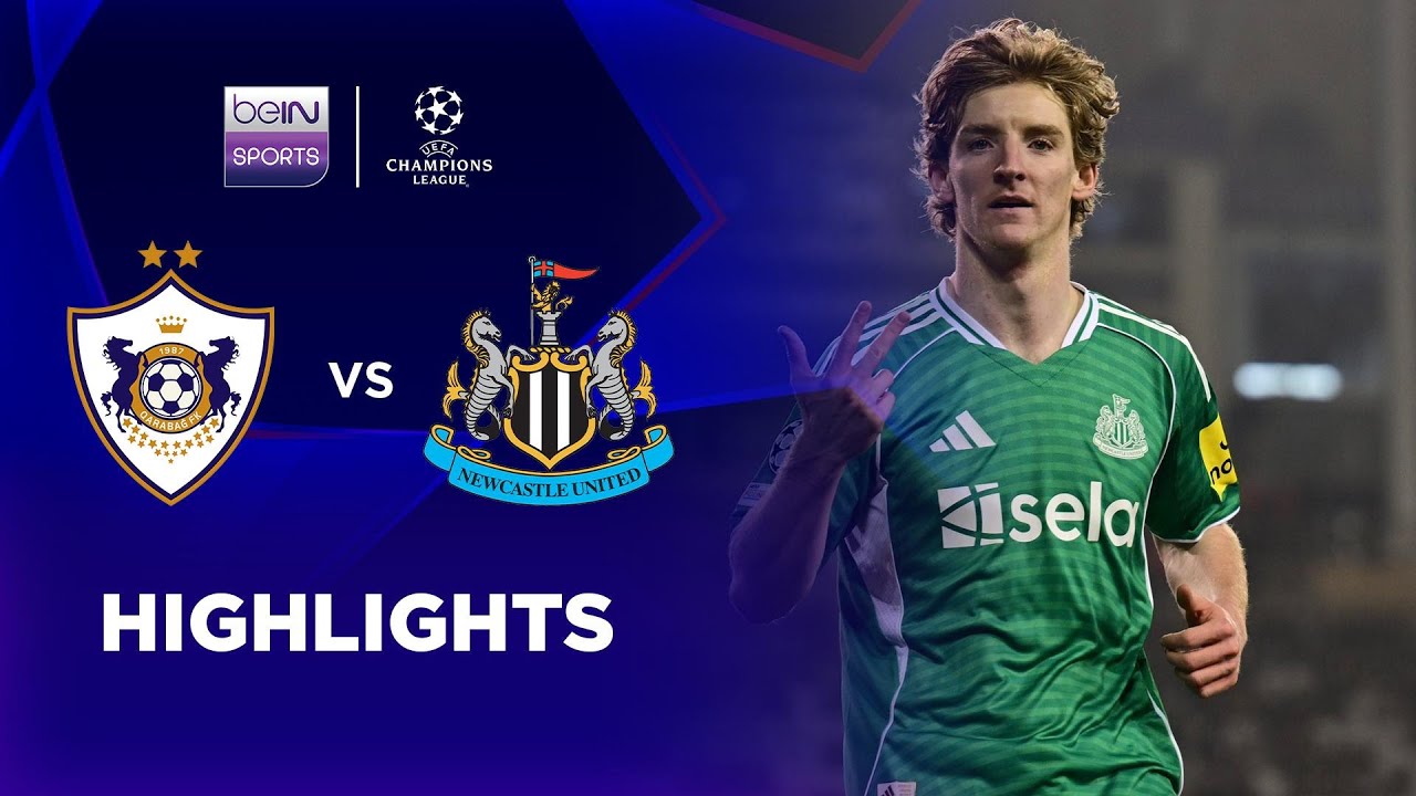 FK Qarabag 1-6 Newcastle United | Champions League 25/26 Match Highlights