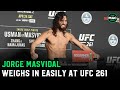 Jorge Masvidal weighs-in first for UFC 261 with No Towel Needed