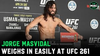 Jorge Masvidal weighs-in first for UFC 261 with No Towel Needed