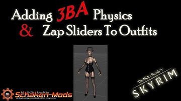 🔴SKYRIM SE MODDING - Creating An Armor, Adding [3BA] Physics And ZAP Sliders! Part 3