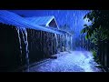Soothing Heavy Rain on Corrugated Roof in a Silent Countryside Village at Midnight 339