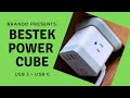 The Cube Power Outlet by Bestek | 3 USB + 1 USB-C Power Strip
