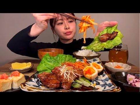 【ASMR】焼豚定食 [咀嚼音/EatingSounds/Mukbang/먹방]