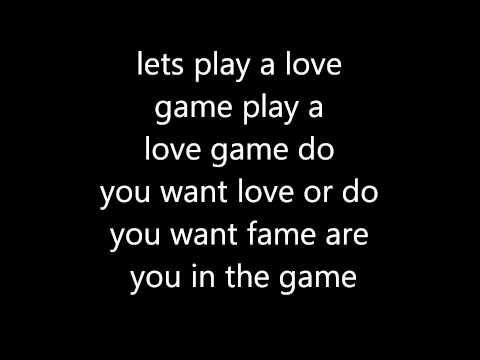love game by lady gaga lyrics on screen