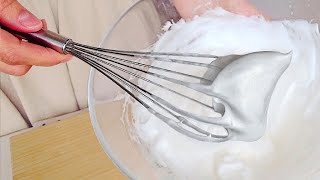 How to beat meringue by hand. Egg whites whipping without mixer. REAL TIME PROCESS
