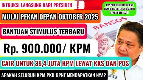 Terbaru🤩 BANSOS STIMULUS 900 RIBU CAIR BAGI KPM PKH BPNT DAN BUKAN LEWAT KKS/ POS! BANTUAN OKTOBER