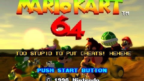 Mario Kart 64 New Secret Title Cheat Menu With Wario Reactions