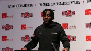 Arkansas State LB Melique Straker after a 31-7 win over Stony Brook