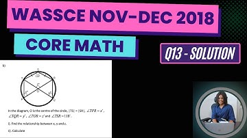 Solved WASSCE 2018 Nov-Dec Core Math Theory Q13