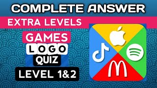Logo Quiz 2023, EXTRA LEVELS, GAMES lvl 1&2.  complete answer. @brainitquizzes  #logoquiz screenshot 2