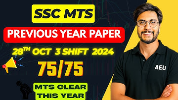 SSC MTS 2024 | 28th October 3rd Shift | Detailed English Paper Solution & Explanation