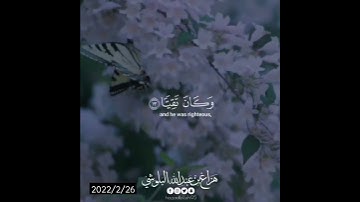 ستوريات دينيه/فخرج على قومه من المحراب//القارئ هزاع/آيات قرانية قصيرة #هزاع_البلوشي/ستوريات انستقرام