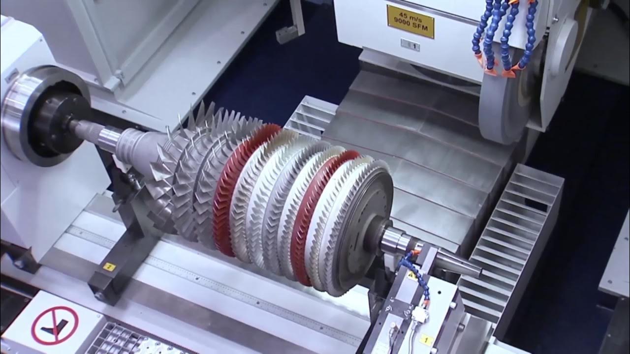 DANOBAT Assembled gas turbine rotors grinding YouTube