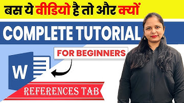MS Word References Tab in Hindi | MS Word Reference Tab | Reference Tab all Options use in MS Word