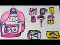🎀Girlish cute My Melody 💖 school bag packing 🎀 Paper Play book /No music 🎶 ASMR