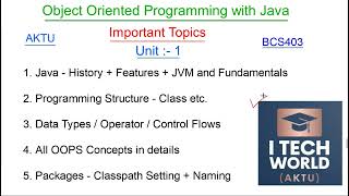 Object Oriented Programming with Java Important Questions BCS403 B.Tech AKTU AKTU 2nd Year CSE/IT