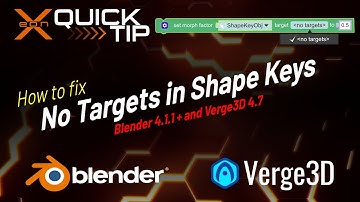 Fix No Targets after creating shape keys using Blender and Verge3d