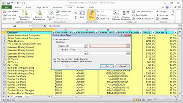 Excel: Custom excel AutoFilters for text columns & wildcard characters (* / ?)