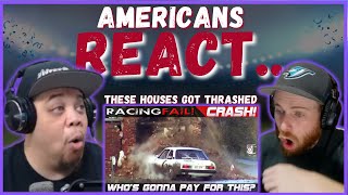 AMERICANS REACT TO RALLY CARS vs HOUSES | WHO'S GONNA PAY FOR THIS CRASH? || REAL FANS SPORTS