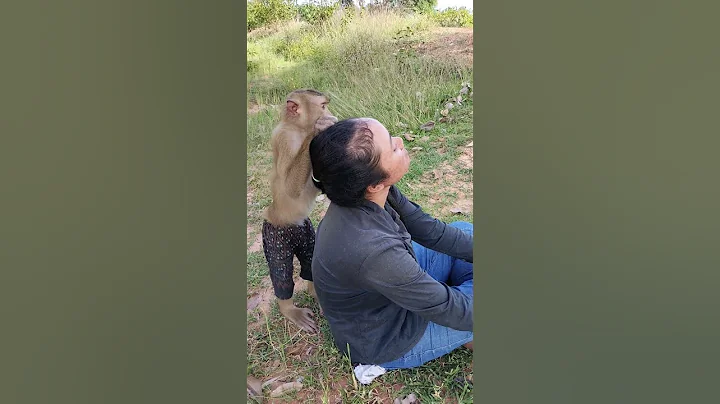 Great Video ! SokYaa Giving Mom Warmly Grooming #shorts