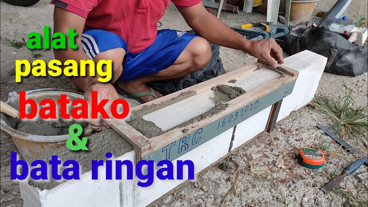 Cara pasang batako dan bata ringan cepat dan akurat 