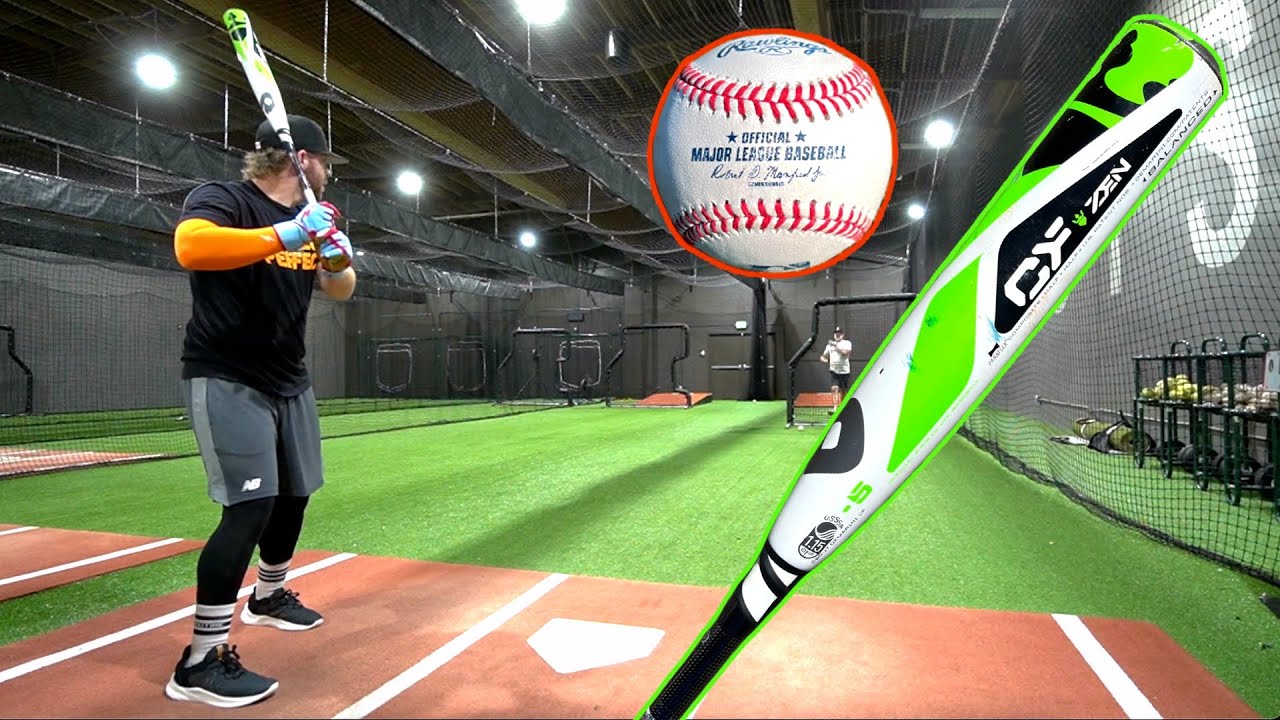 Hitting a "juiced" 2019 MLB Baseball with the GREEN CF ZEN (new velo record... by a lot) - YouTube