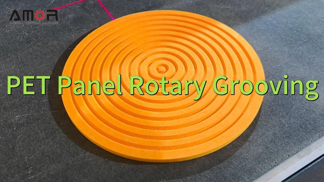 Consistent V-Grooving on Circular Slots for Acoustic Panel | PET/Polyester fiber Panel Cutting
