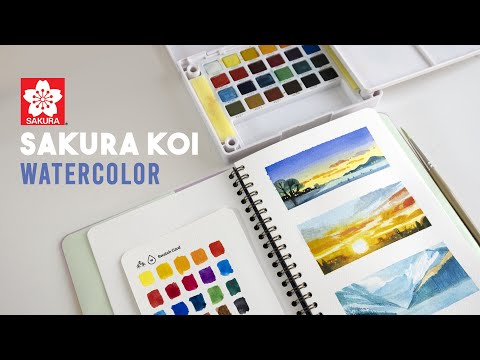 Sakura Koi Watercolor Pocket Field Sketch Box Set, 48-Colors