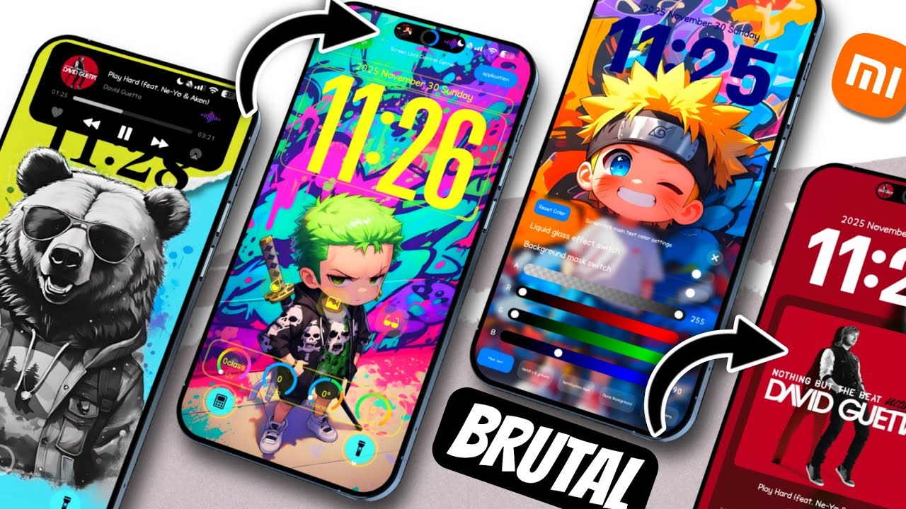 BRUTAL TEMA de iOS 26 para HyperOS 3 + Dynamic Island & MUCHO MAS