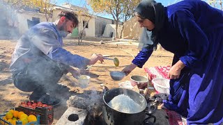 Grandmas Delicious Food In The Dream Garden With A Wood Fire