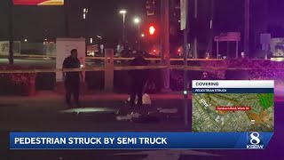 Woman fatally struck by semitruck in Salinas