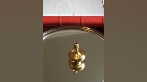 Prometheus Lambda solid brass spin top, 10 minute spin